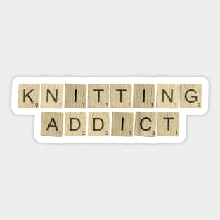 Knitting Addict Sticker